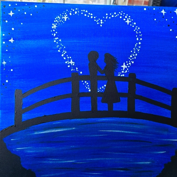 Canvas Art "Couple On Bridge" - Picture 1 of 1